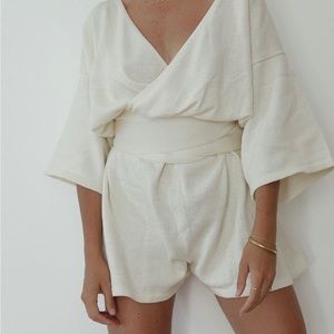 Avy & Co Anya Knit Romper, One Size / Oversized